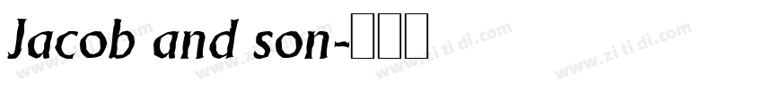 Jacob and son字体转换